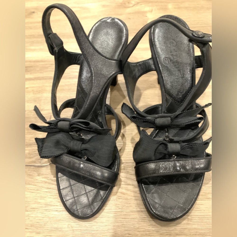 Cute black Chanel heels